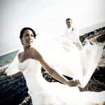 artistic beach bridal photography in cozumel